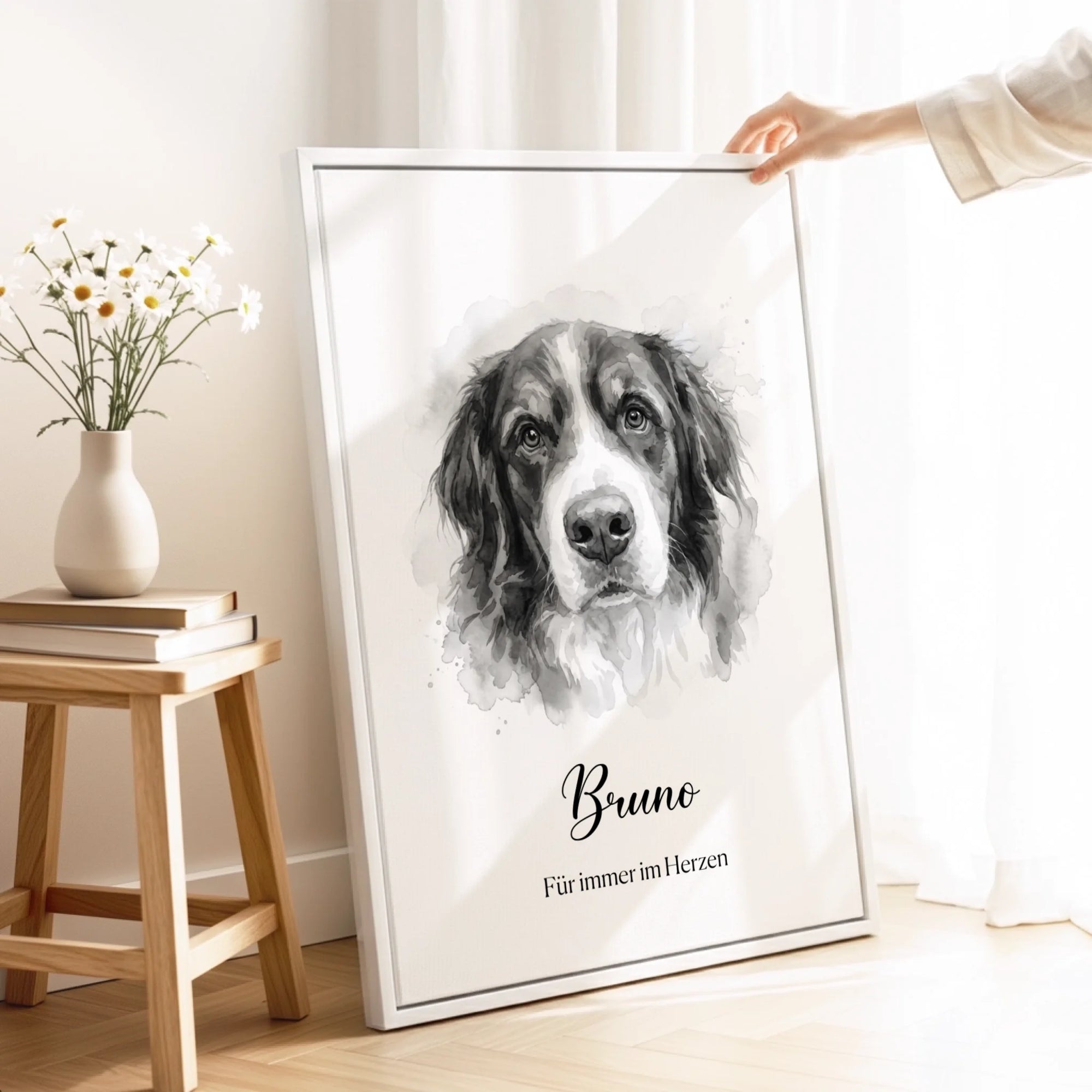 canvas mockupp white frame