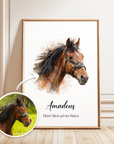 Dein Pferd als Aquarell-Kunstwerk