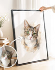Deine Katze als Aquarell-Kunstwerk