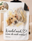 Personalisierte Kuscheldecke mit Aquarellportrait – 150x100cm