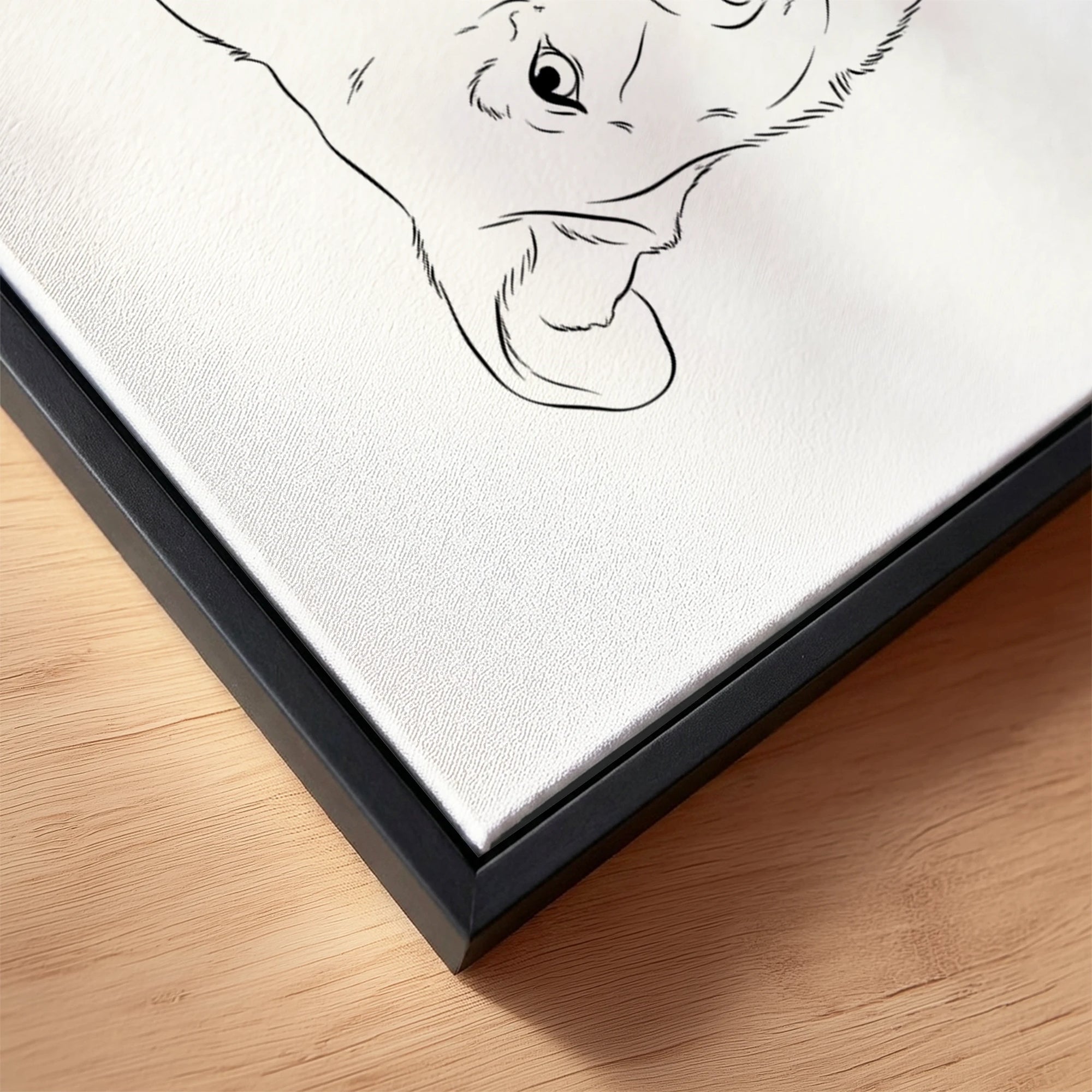 Tierportrait als Line-Art Illustration