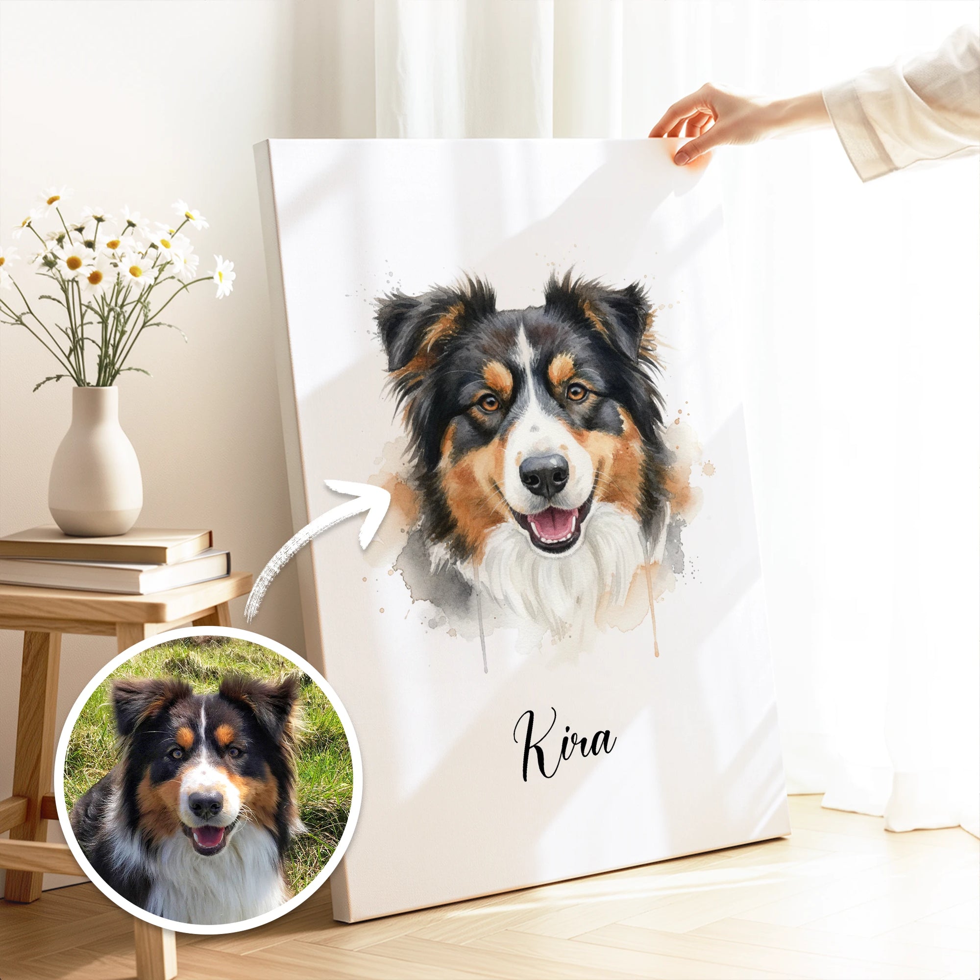 Tierportrait als Aquarell-Kunstwerk