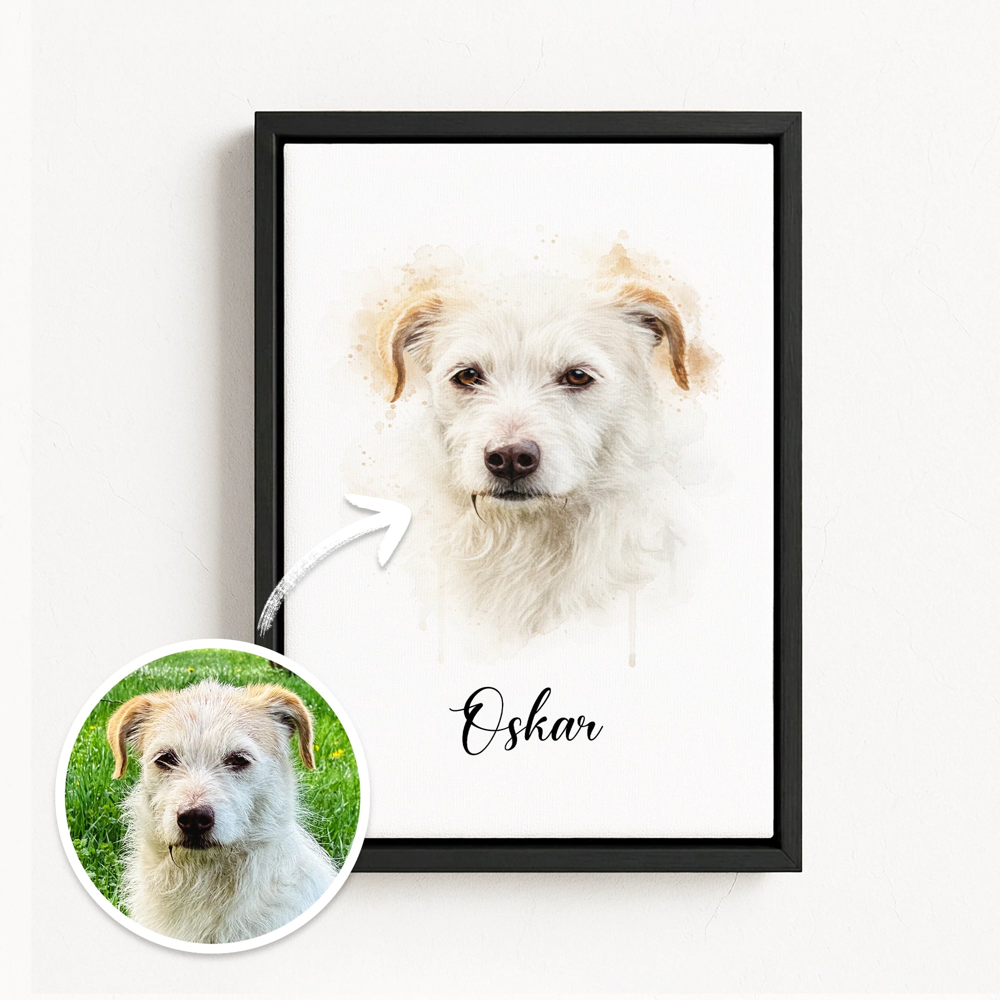 Tierportrait im Aquarell-Stil