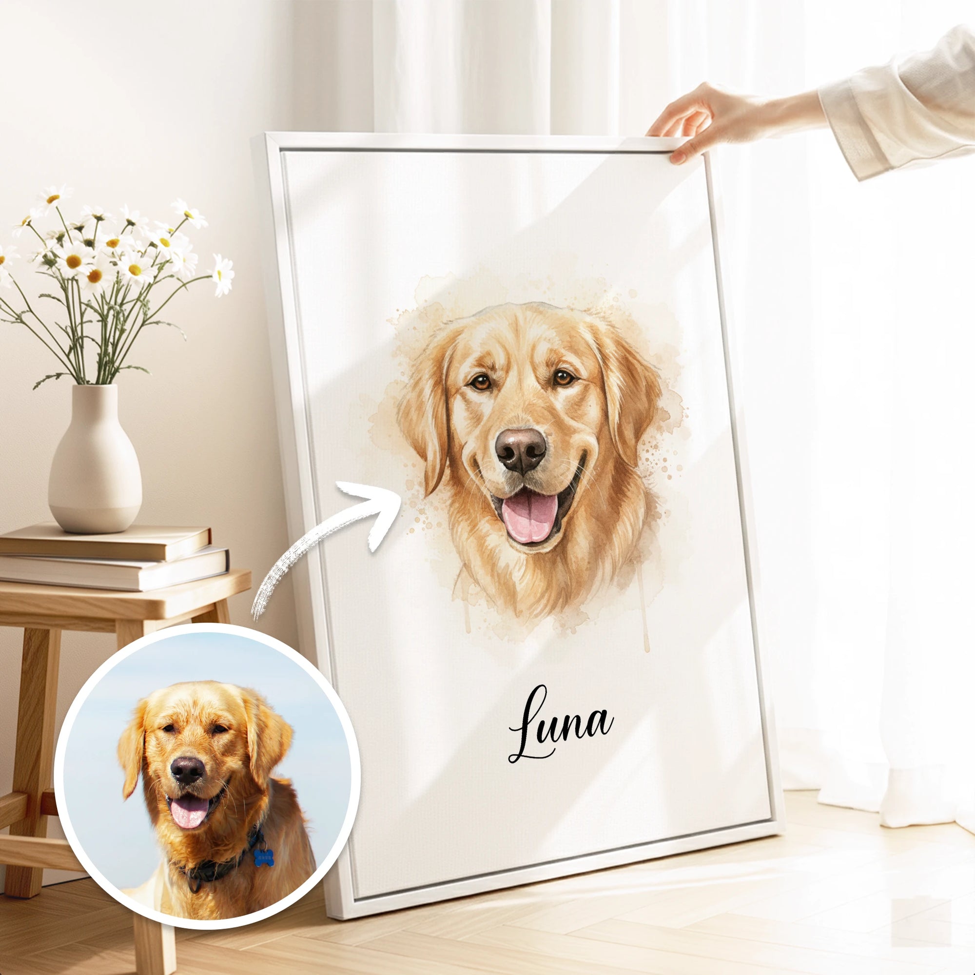 Tierportrait als Aquarell-Kunstwerk