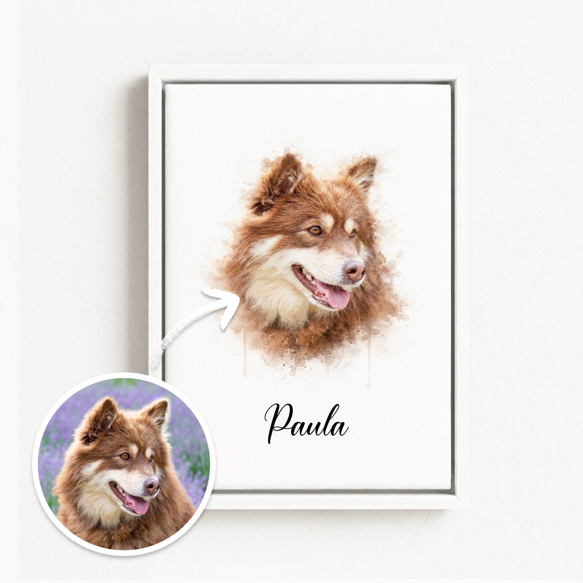 Tierportrait im Aquarell-Stil