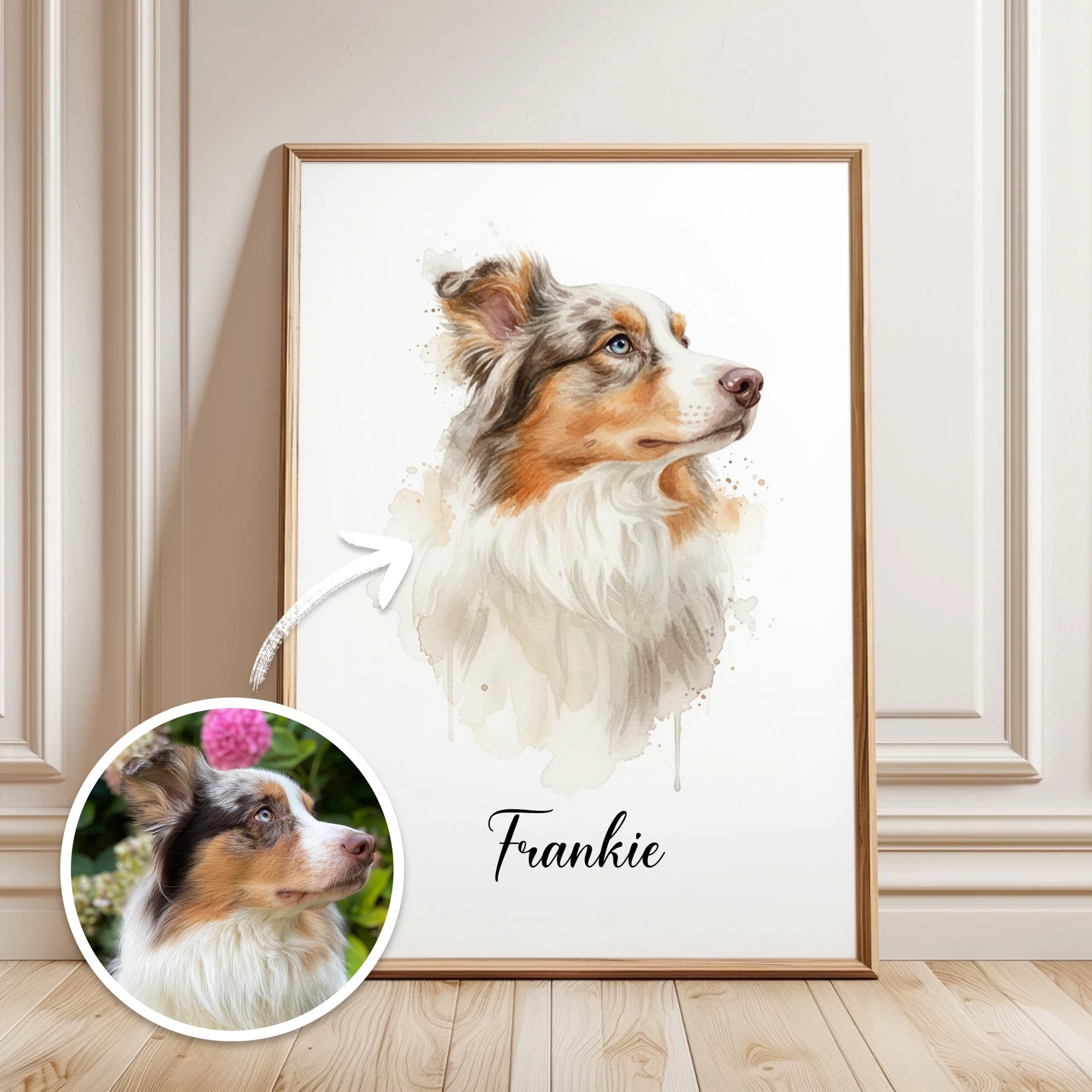 Tierportrait im Aquarell-Stil